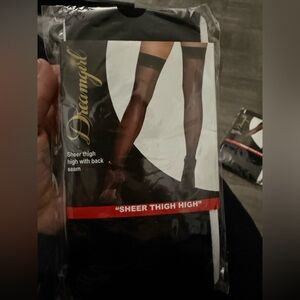 Dreamgirl Sheer Black Thigh Highs